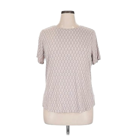 Old Navy Pink Cream Geometric Short Sleeve Tee, L - Picture 1 of 8